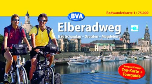 Elberadweg Dresden-Magdeburg, Kompakt-Spiralo, Radwanderkarte 1 : 75 000