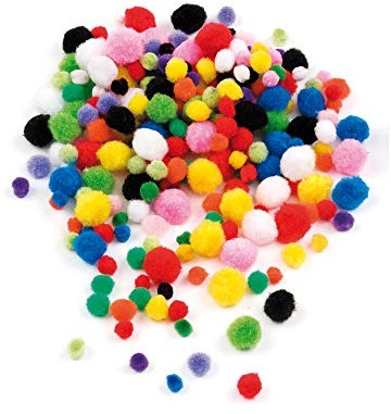Baker Ross Mini Pompons Colorés (paquet de 500) - Matériel créatif pour adultes et enfants