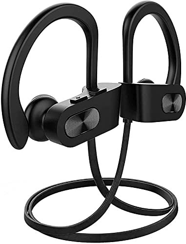 Bluetooth Headphones 5.0, Flame Running Headphones w/16 Hrs Playtime, Bass+ Stereo Wireless Sports Earphones w/IPX7 Waterproof In Ear Earbuds for Gym, Workout w/cVc6.0 Noise Cancelling Microphone