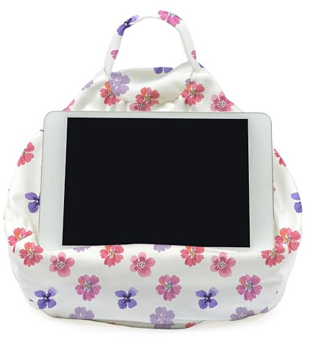 Rooms By Me Floral Tablet Stand Cushion for Tablets, eReaders, Smartphones and Books with Accesories Pocket | UK Made | Over 50 Designs