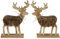 RiloStore 2er Set HIRSCHE Shabby Chic braun 25cm Wintertiere Hirsch n154 Weihnachten Deko Schaufensterdeko Raumdeko Weihnachtsdeko Rehe Hirsch