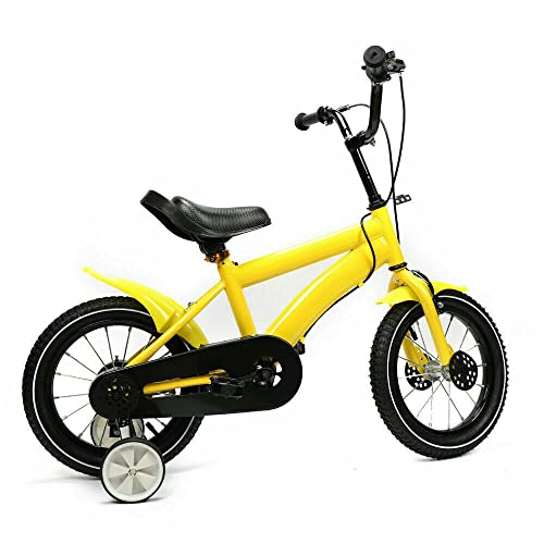 NeNchengLi Vélo enfant 14 pour fille/garçon Auxiliar pour enfants de 2 à 4 ans (jaune)