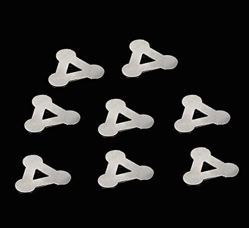 NIONSUPPLY 100pcs 3P Triangle type Nickel Plated Steel Strips Sheet Soldering Tabs for DIY 18650 Lithium Battery Pack, Battery Connector Tab Battery Cell Spot Welding Welder (Triangle)
