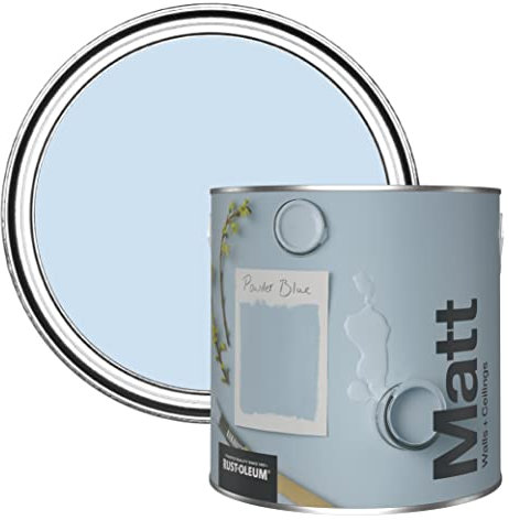Rust-Oleum Colours Matt Emulsion Wall and Ceiling Paint - Powder Blue 2.5L