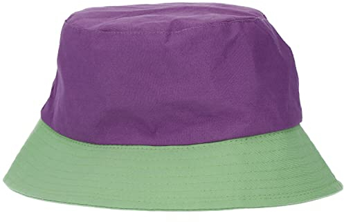 Folat 24871 Karneval Kostüm Eimer Hut Colorblock Lila/Grün Neon für Karneval - Kleidung Kostüm Zubehör Damen und Herren Party Fasching Kostüm