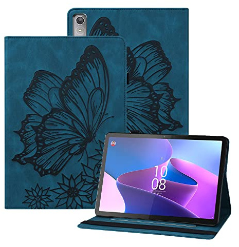 Rostsant Coque pour Lenovo Tab P11 2rd 11.5 Pouce Étui en Cuir PU avec Fentes pour Cartes Étui Tablette Fonction de Support Housse Lenovo Tab P11 2rd 2023 11.5 TB350FU / TB350XU - Bleu Marine