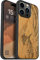 Carveit Handyhülle für iPhone 15 Pro Max Cover Kompatibel mit Magsafe [Holz und TPU Silikon Hybrid hülle] Magnetisch Case für Apple 15 pro max hulle（Kirschholz-Die große Welle vor Kanagawa）.