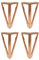XJKLBYQ Metal Furniture Feet Triangle Cabinet Legs Replacement Feet for Table Sofa 4PCS Rose Gold Furniture Hardware