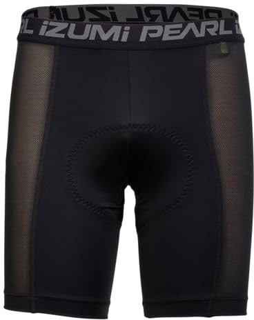 PEARL IZUMI Men's 8 Transfer Liner Shorts, Moisture-Wicking Transfer Fabric with Mid-Rise Waistband, Black, Medium