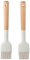 hobbyme Lot de 2 pinceaux à huile en silicone avec manche en bois, pinceaux à badigeonner durables, faciles à nettoyer, pinceaux blancs pour la cuisine, la pâtisserie, les grillades
