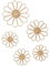 VERTBAUDET Lot de 5 Fleurs murales en rotin TU