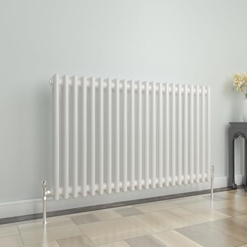 GY Bath Horizontal Radiator Traditional 2 Column White Designer 600x1010mm Modern Cast Iron Style Central Heating Rads