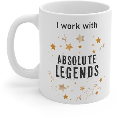 MugsByAly I Work with Absolute Legends Coffee Mug- Work Colleagues Gifts
