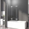 Duschwand für Badewanne 140x140 cm 3-teilig Faltbar Weiß Aluminiumrahmen Duschtrennwand Badewannenfaltwand aus 6mm ESG Glas Nano Beschichtung