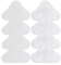 BODYA 8 panni lavabili per scopa a vapore per pavimenti, in microfibra, compatibili con H2O X5, colore bianco