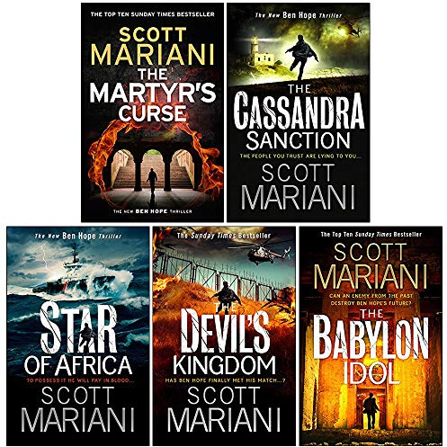 Scott Mariani Collection Ben Hope Series 3: 5 Books Set (The Martyr's Curse, The Cassandra Sanction, Star of Africa, The Devil's Kingdom, The Babylon Idol)