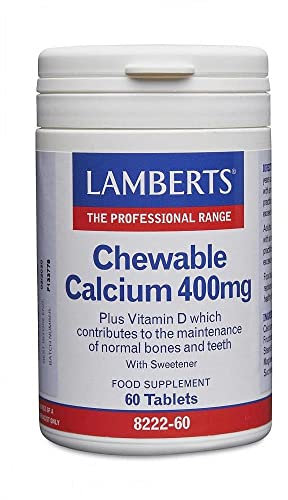 Lamberts Chewable Calcium 400mg with Vitamin D 60 Tablets