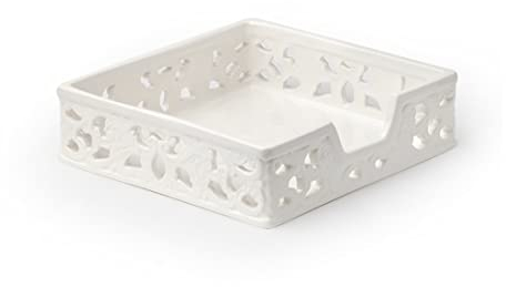 Portatovaglioli Ceramica Traforata 20X20X6Cm