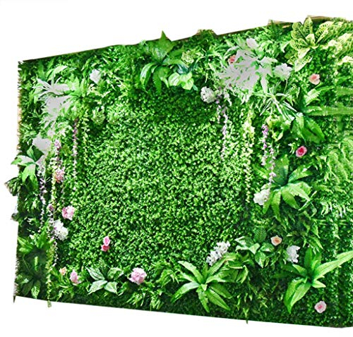 YNFNGXU Künstliche Hecke Hintergrund Synthetische Kunststoff Blume Wand Kunstrasen Sichtschutz Ivy Home Outdoor Dekoration,100x100cm (Color : 04)