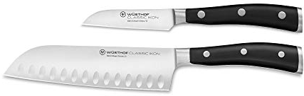 WÜSTHOF Classic Ikon Messersatz mit 2 Messern, Schwarz