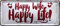 schilderkreis24 - Blechschild Schöner Spruch “Happy Wife Happy Life!“ Deko Schild Geschenkidee Freude Tür Glück Leben Optimismus Geschenk zum Geburtstag oder Weihnachten 28x12 cm