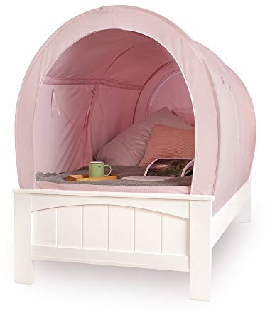Snuggy Pod Bed Canopy - Pink (Double Size), Lightweight & Breathable