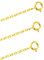 WIFUN 3 Pieces Jewelry Extender Chain, 925 Sterling Silver Necklace Bracelet Extension Chain for Jewellery Making(Gold)