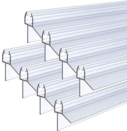 IMPTS dichtung dusche glastür, 8x100cm duschdichtung glastür 5/6mm, Ersatzdichtung Duschkabine Duschwand Badewanne Wasserabweiser Schwallschutz Dichtkeder - Transparent