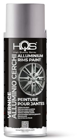 HQS Bomboletta di Vernice Spray 400ml per Cerchi Auto e Moto (Argento)