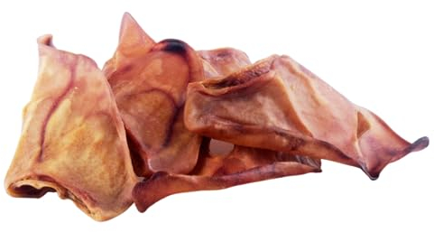 Topdog XL Schweineohren Hunde 10 Stück - Ganze getrocknete Schweineohren für Hunde ohne fettige Muschel - 100% natürlich aus Deutschland - Langanhaltender Kauspaß mit Genuss und Pflege