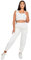 NY Deluxe Edition Übergroße Cargo-Taschen Joggers Sweatpants Damen Jogginghose Gym Pants Loungewear, weiß, 36