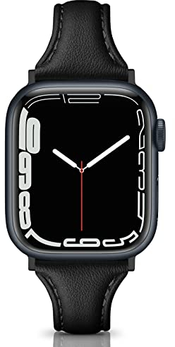 Tuocal Echtleder Armband Kompatibel Mit Apple Watch 38mm 40mm 41mm 42mm (Series 10), Weiches Elegantes Leder-Ersatz für iWatch Series 10 9 8 7 6 5 4 3 2 1 SE Sports Edition Damen