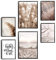 decomonkey | 6er Poster Set OHNE Bilderrahmen | Boho Abstrakt | 4 x DIN A4 & 2 x DIN A3 | Wohnzimmer Schlafzimmer Wandposter Blider Collage Modern Wanddeko Natur Lanschaft Meer Pflanzen Beige