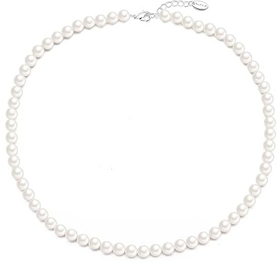 Philip Jones White Pearl Strand Choker Necklace