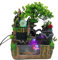 HarBin-Star Zimmerbrunnen, Tischbrunnen Wasserfall mit Nebel und LED Beleuchtung, GartenAquariumHarz Desktop-Brunnen, Zimmerbrunnen 30 x18 x 33 cm