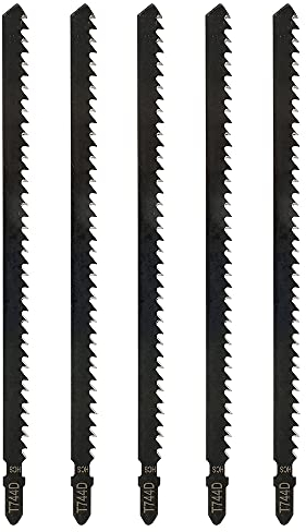5 lame per seghetto alternativo lunghe, 180 mm, T744D, set di 5 lame per seghetto alternativo per legno professionale, extra lunghe, set per utensili elettrici