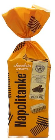 NAPOLITANKE KRAS Premium Wafers - Premium Wafers Biscuits with Delicious Milk, Chocolate Cream, Hazelnut, Lemon and Orange Fillings – Multiple Sizes