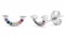 Evensee Regenbogen Ohrstecker 925 Silber,Mini Zirkonia Farbwechsel Design,Hypoallergener Schmuck für Date Night & Alltag