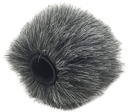 Mikinona 2pcs Mic Furry Windscreen for Microphone Camera Windscreen Dense Plush Cover