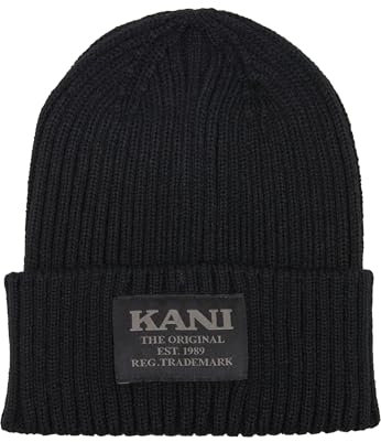 Karl Kani Woven Retro Classic Beanie Black, one Size