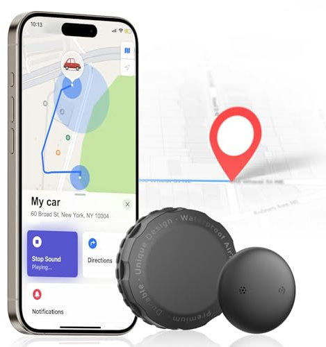 Smart Tag Mini Tracker Device with Weatherproof Magnetic Case - No Monthly Fee - Works with Apple Find My (iOS Only) - Hidden Real-Time Tracking for Vehicles, Kids, Car & More