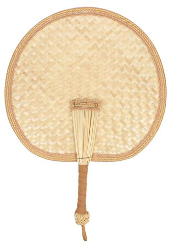 VOSAREA 5 Pz ventaglio Intrecciato a Mano Ventilatore Portatile Estivo ventaglio Estivo in Tessuto Ceiling Fan Ventilatore appendibile ventaglio di Paglia di Grano Estivo Cinesi