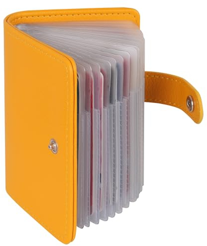 AIRCBC Porte Cartes de Crédit Femme Homme en Cuir avec Bouton 40 Fentes