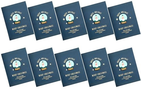 10 Stück Weihnachtskarte mit Umschlag und Briefpapier Urlaub Grußkarte Winterurlaub Grußkarte Neujahrskarte