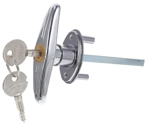 OSALADI Serratura di Emergenza per Porta Garage con Maniglia Acciaio Resistente Kit con Filo d Acciaio per Porte Basculanti senza Laterale Installazione Facile per Uso Sicuro e Stabile