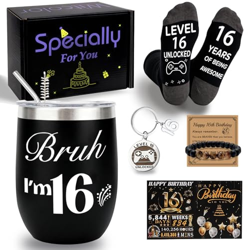 WITCOLOR 16 Year Old Boy Birthday Gift Ideas, Funny 16th Birthday Gifts Boys, Sixteen Year Old Gift for Boys Son Grandson Nephew Friend