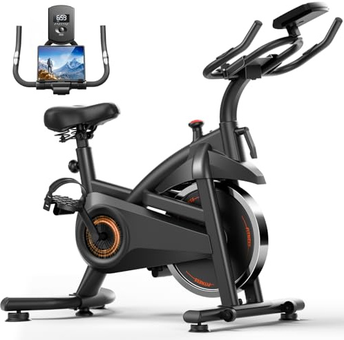 Ergometer mit Pulsmessung & LED Display, Hometrainer für Zuhause,