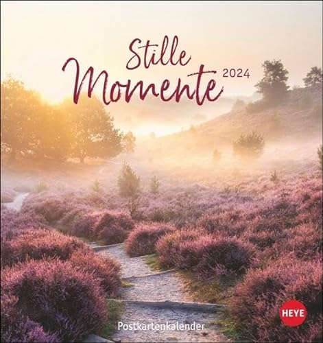 Stille Momente Postkartenkalender 2024. Kalender im Postkartenformat mit idyllischen Motiven und Sprüchen zum Nachdenken. Monats-Tischkalender zum Aufstellen oder Aufhängen.