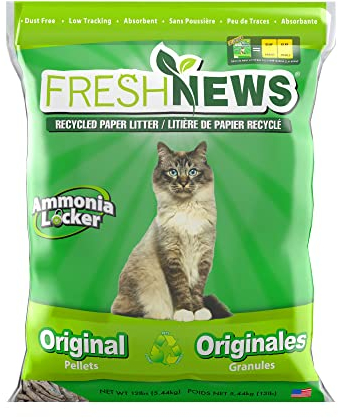 Fresh News Recycled Paper, Original Pellet Cat Litter, 12 Pound