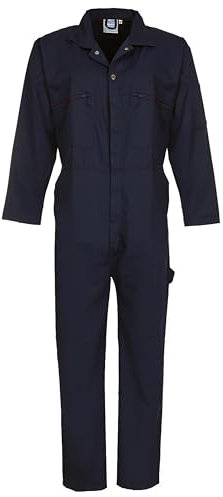 Fort - Zip Front Coverall - Navy - 48 - Handy Pockets - Work Overalls for Men